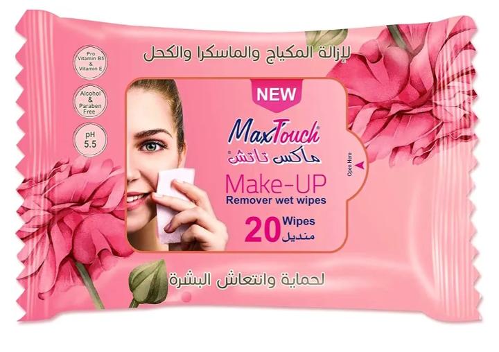 ماكس تاتش مزيل مكياج 20 منديل روز